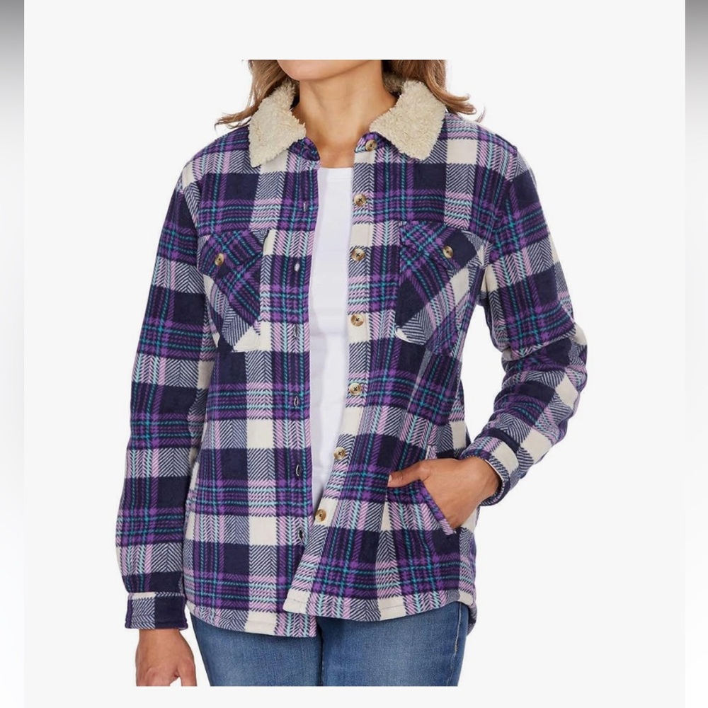Soho Plaid Sherpa-Lined Jacket